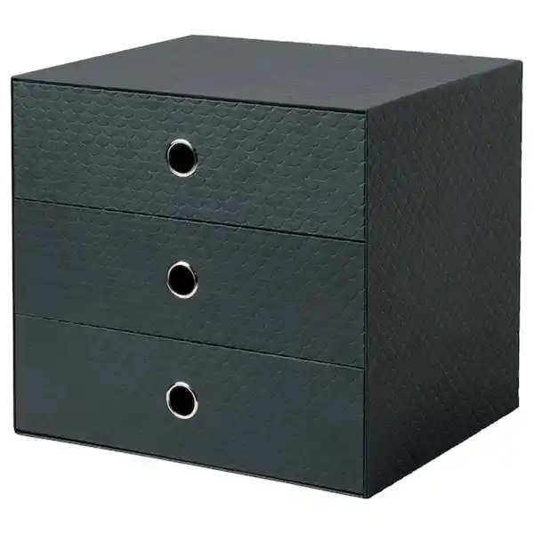 Bild 1 von PALLRA Minikommode mit 3 Schubladen, schwarz 33x26 cm