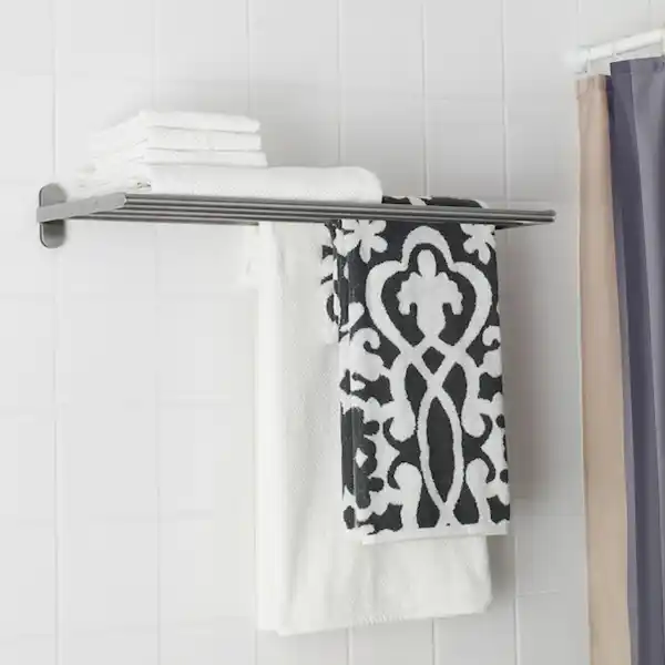 Bild 2 von BROGRUND Wandregal/Handtuchhalter, Edelstahl 67x27 cm