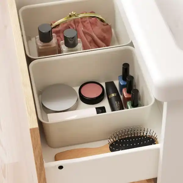 Bild 2 von NOJIG Sortierbox, Kunststoff/beige 20x25x10 cm