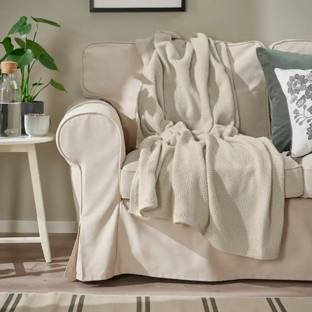 Bild 3 von HUMLEMOTT Plaid, elfenbeinweiß 130x170 cm