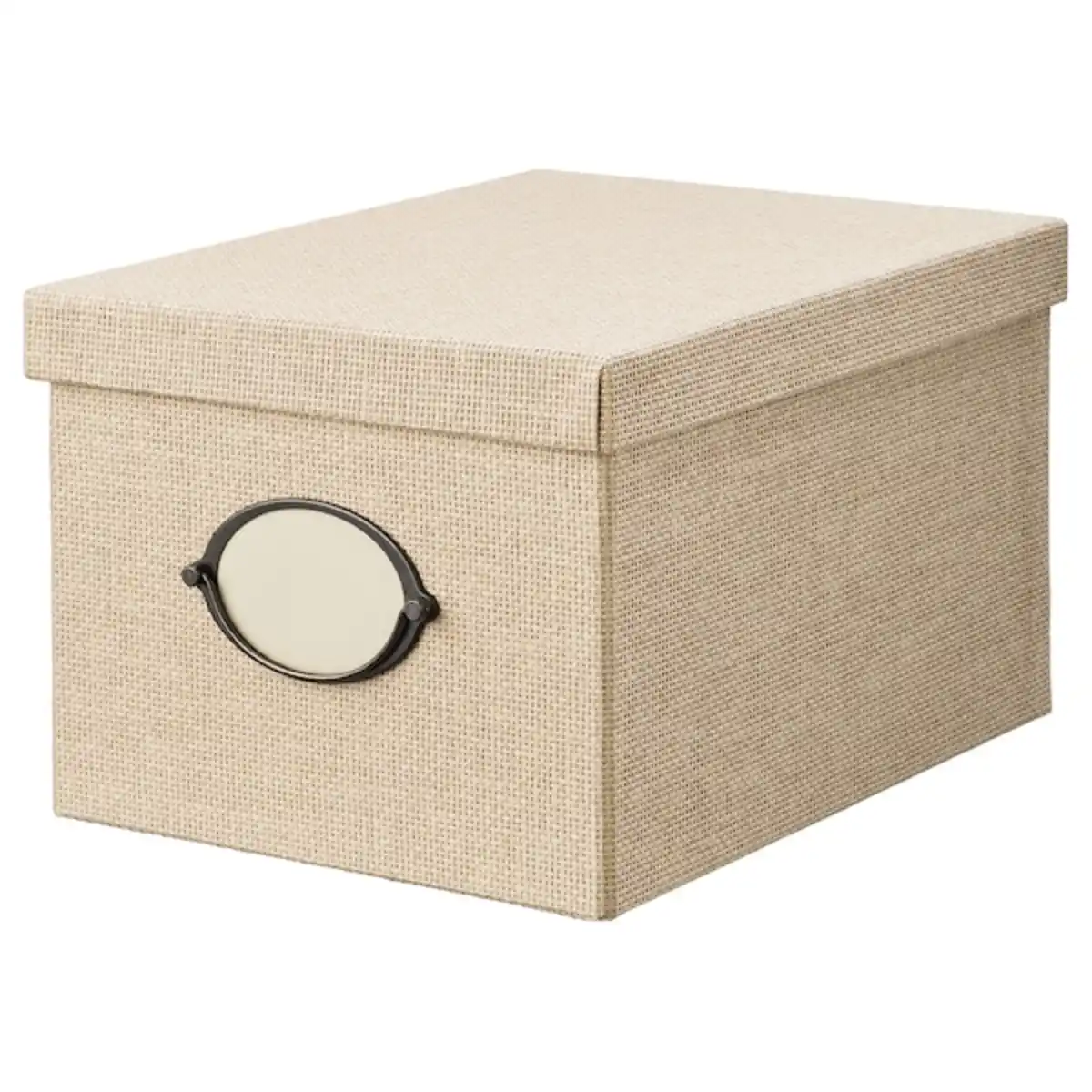 Bild 1 von KVARNVIK Kasten mit Deckel, beige 25x35x20 cm