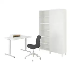 TROTTEN/LÅNGFJÄLL / BESTÅ/LAPPVIKEN Schreibtisch+Aufbewahrungskombi