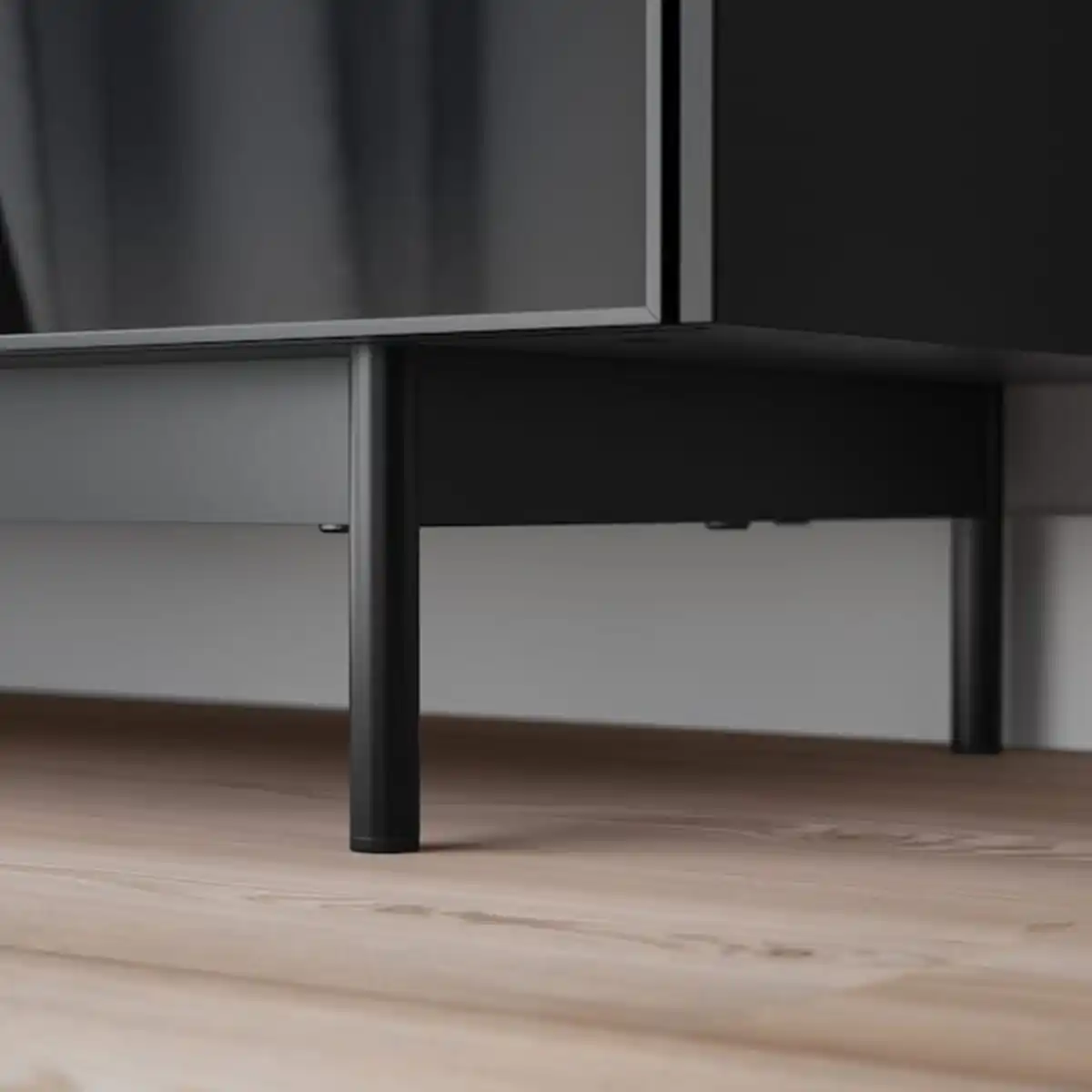 Bild 4 von RANNÄS TV-Bank mit Türen, schwarz/schwarz Glas 178x42 cm