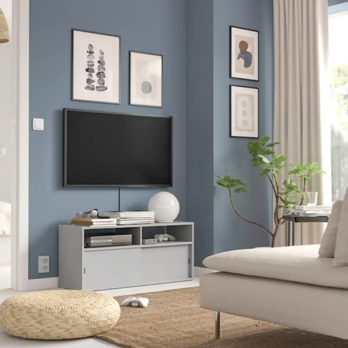 Bild 2 von SPIKSMED TV-Bank, hellgrau 97x32 cm