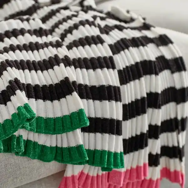 Bild 3 von MOSSMOTT Plaid, schwarz/weiß 130x170 cm