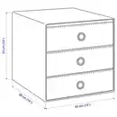 Bild 4 von BLÄDDRA Minikommode mit 3 Schubladen, grau 33x38 cm