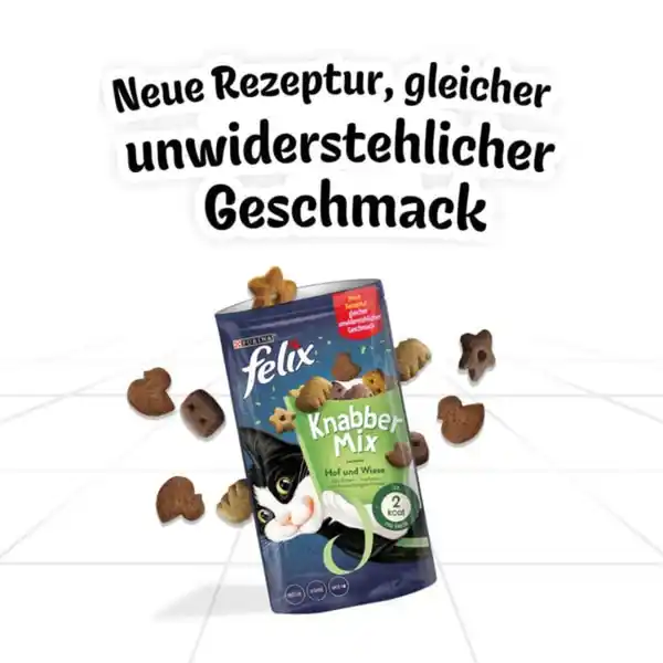 Bild 2 von FELIX KnabberMix Hof & Wiese Katzensnack bunter Mix 4x60g