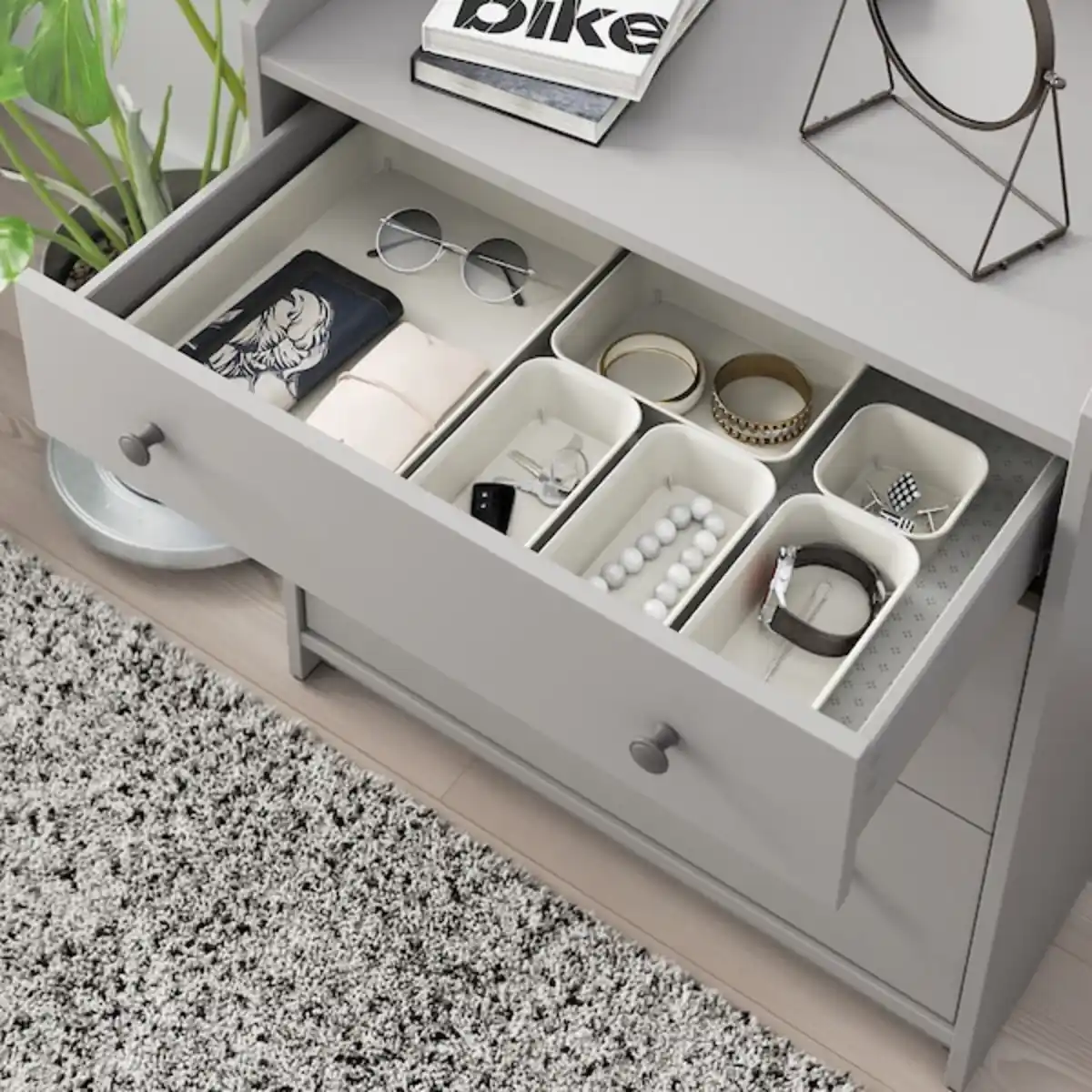 Bild 3 von NOJIG Sortierbox, Kunststoff/beige 10x20x5 cm