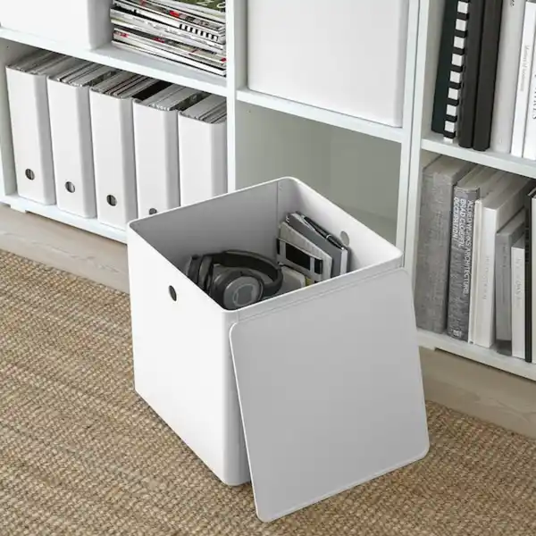 Bild 2 von KUGGIS Box mit Deckel, weiß 32x32x32 cm