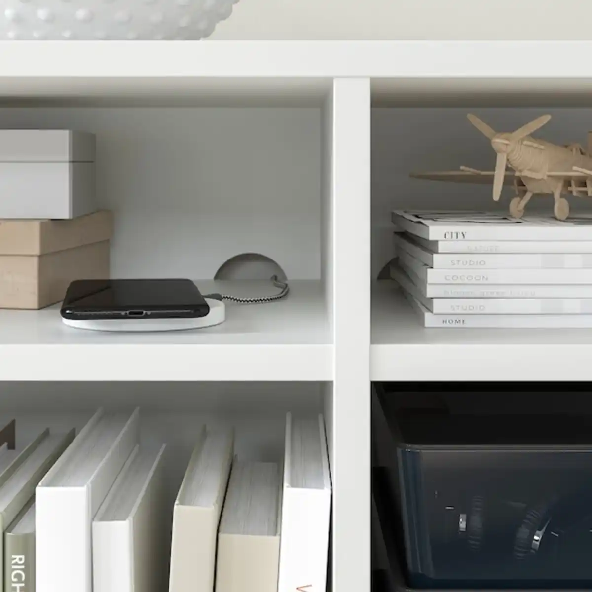 Bild 4 von VIHALS Regal + 4 Böden, weiß 95x37x90 cm