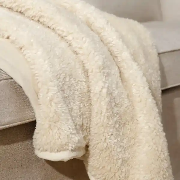 Bild 3 von ÅSJORDFLY Plaid, elfenbeinweiß 130x170 cm