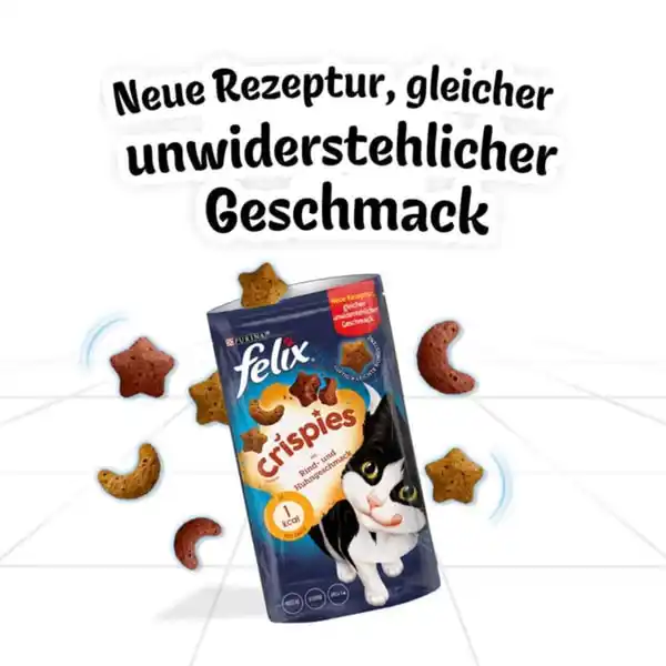 Bild 2 von FELIX Crispies Katzensnack Rind- und Huhngeschmack 4x45g