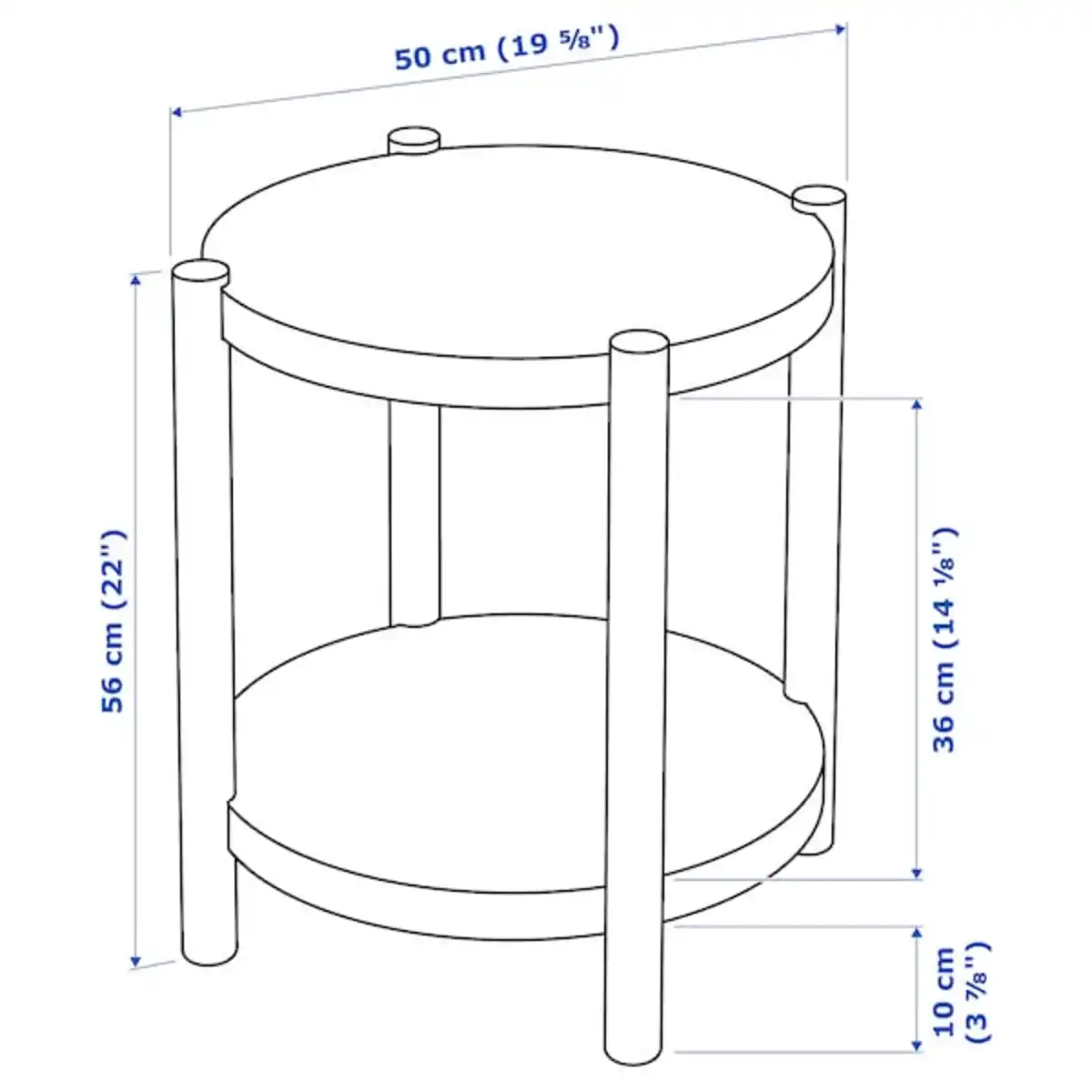 Bild 4 von LISTERBY Beistelltisch, Eichenfurnier 50 cm