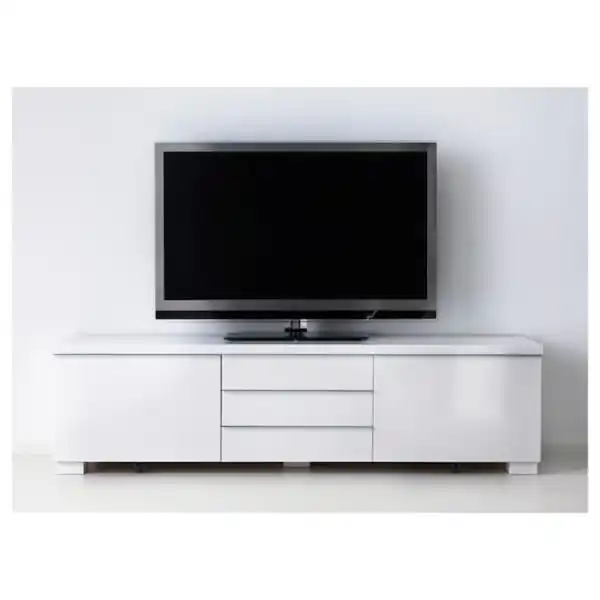 Bild 2 von BESTÅ BURS TV-Bank, Hochglanz weiß 180x41x49 cm