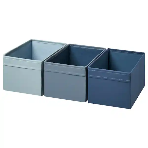 Bild 1 von DRÖNA Behälter 3er-Set, blau 18x25x15 cm