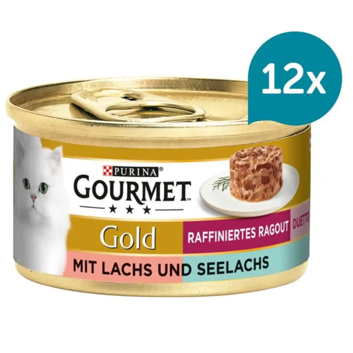 Bild 1 von GOURMET Gold Raffiniertes Ragout Duetto mit Lachs und Seelachs 12x85g