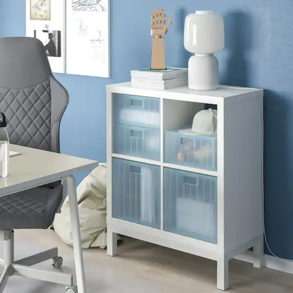 Bild 2 von PANSARTAX Box mit Deckel, transparent graublau 33x33x16.5 cm