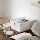 Bild 2 von KUGGIS Box mit Deckel, weiß 26x35x15 cm