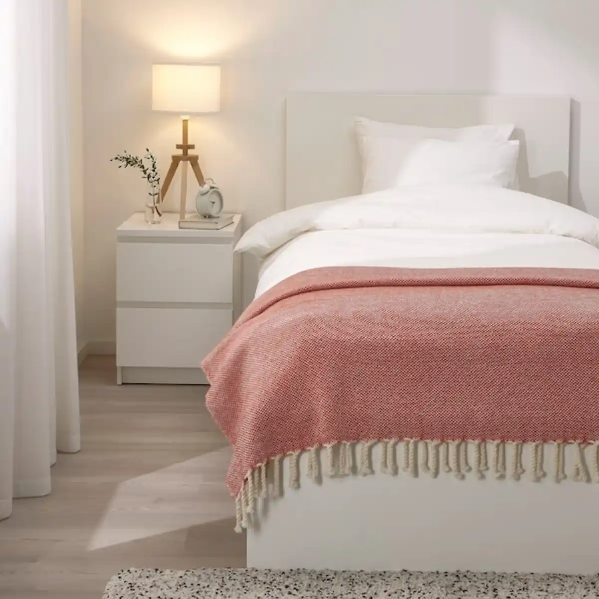 Bild 3 von ULLTISTEL Plaid, rotbraun/weiß 130x170 cm