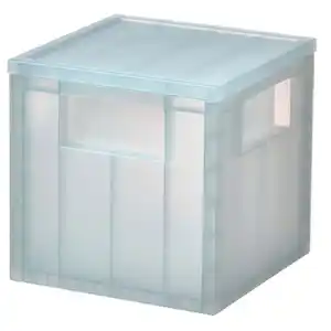 PANSARTAX Box mit Deckel, transparent graublau 16.5x16.5x16.5 cm