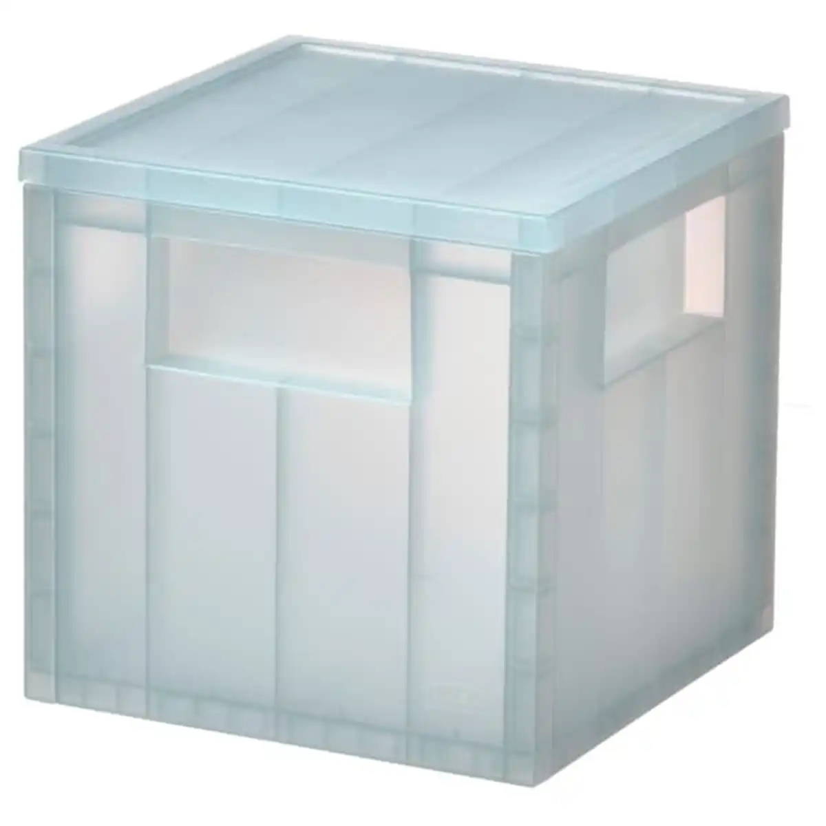 Bild 1 von PANSARTAX Box mit Deckel, transparent graublau 16.5x16.5x16.5 cm