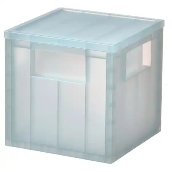 Bild 1 von PANSARTAX Box mit Deckel, transparent graublau 16.5x16.5x16.5 cm