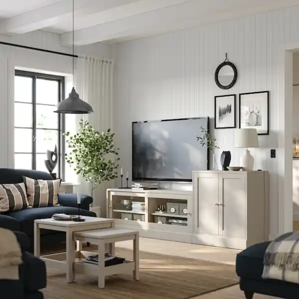 Bild 2 von HAVSTA TV-Möbel, Kombination, graubeige 241x47x89 cm