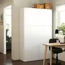 Bild 3 von BESTÅ Aufbewahrung mit Türen, weiß/Lappviken weiß 120x42x193 cm