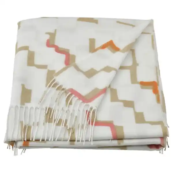 Bild 1 von OLIVSPINNMAL Plaid, elfenbeinweiß/bunt 120x160 cm