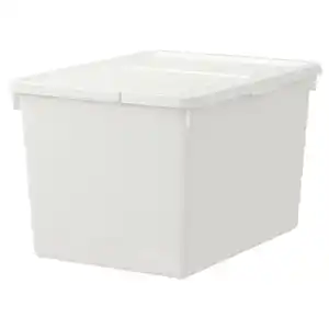 SOCKERBIT Box mit Deckel, weiß 38x51x30 cm