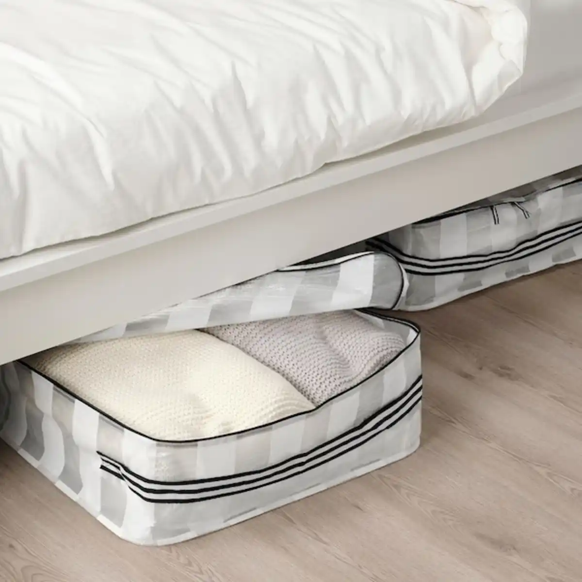 Bild 2 von GÖRSNYGG Tasche, weiß/transparent 55x49x19 cm