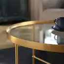 Bild 3 von TORSJÖ Couchtisch, Goldeffekt/Glas 88 cm
