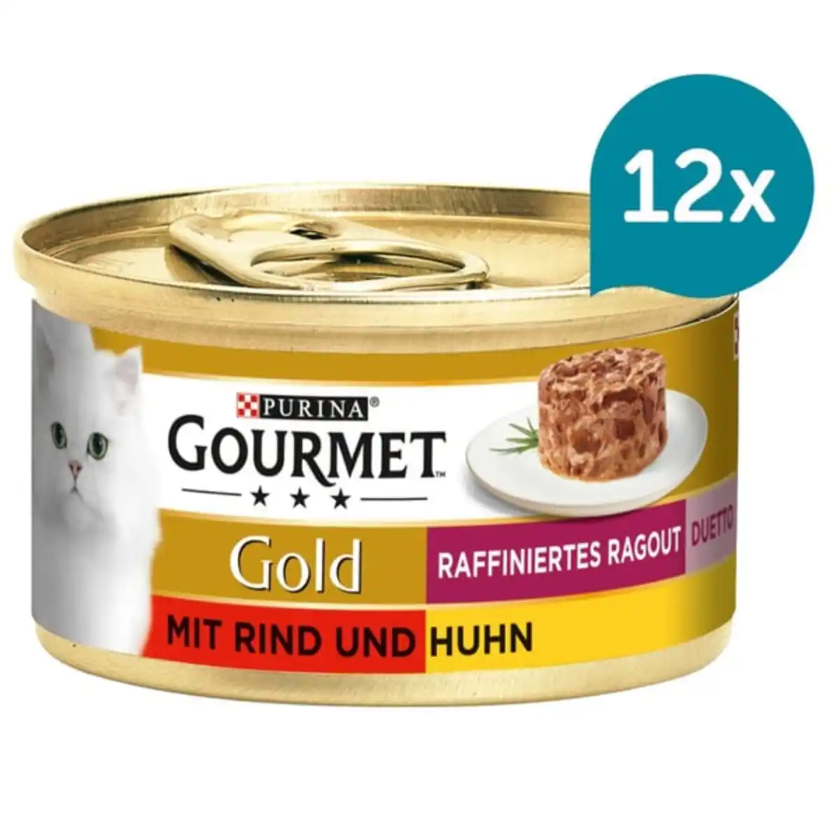 Bild 1 von GOURMET Gold Raffiniertes Ragout Duetto mit Rind und Huhn 12x85g