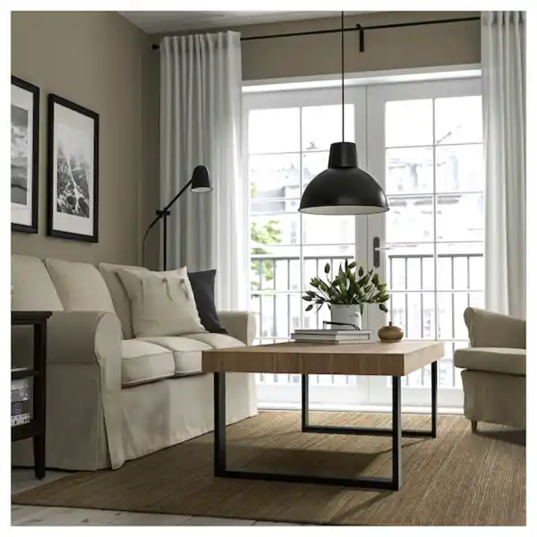 Bild 3 von TARSELE Couchtisch, Eichenfurnier/schwarz 114x72 cm