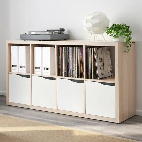 Bild 2 von KALLAX Einsatz mit Tür, wellenförmig/weiß 33x33 cm