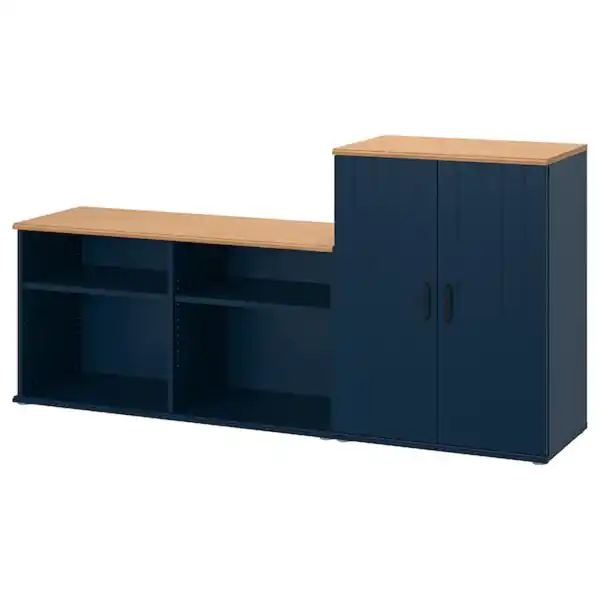 Bild 1 von SKRUVBY TV-Möbel, Kombination, schwarzblau 188x38x90 cm
