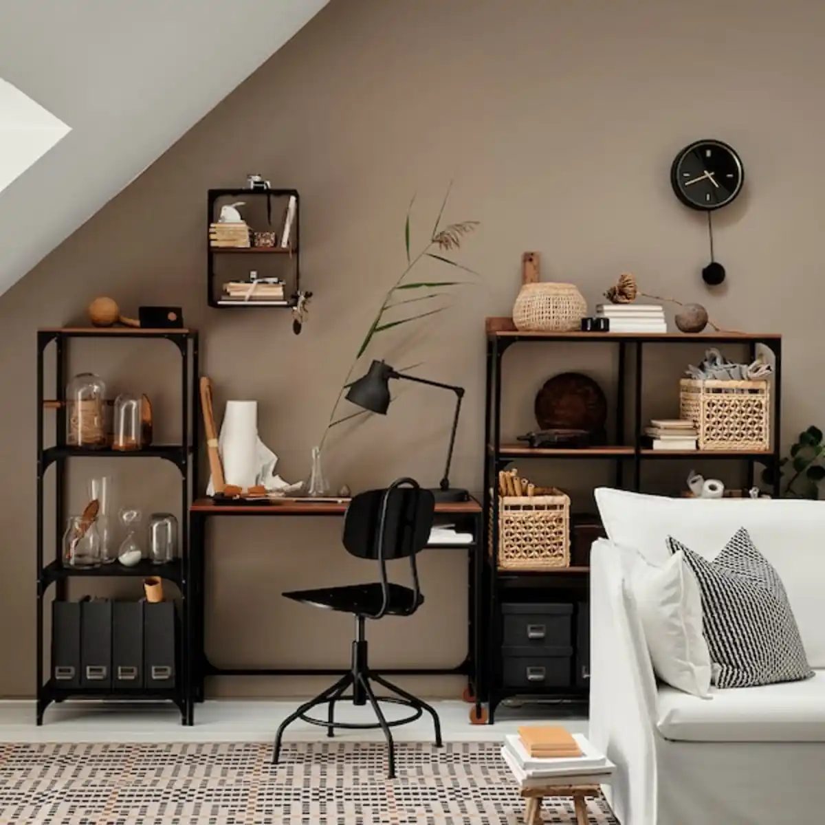 Bild 4 von FJÄLLBO Regal, schwarz 100x136 cm