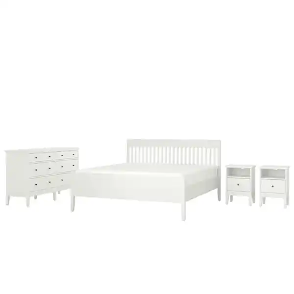 Bild 1 von IDANÄS Schlafzimmermöbel 4er-Set, weiß 180x200 cm