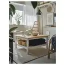 Bild 3 von HEMNES Couchtisch, weiß gebeizt/hellbraun 90x90 cm