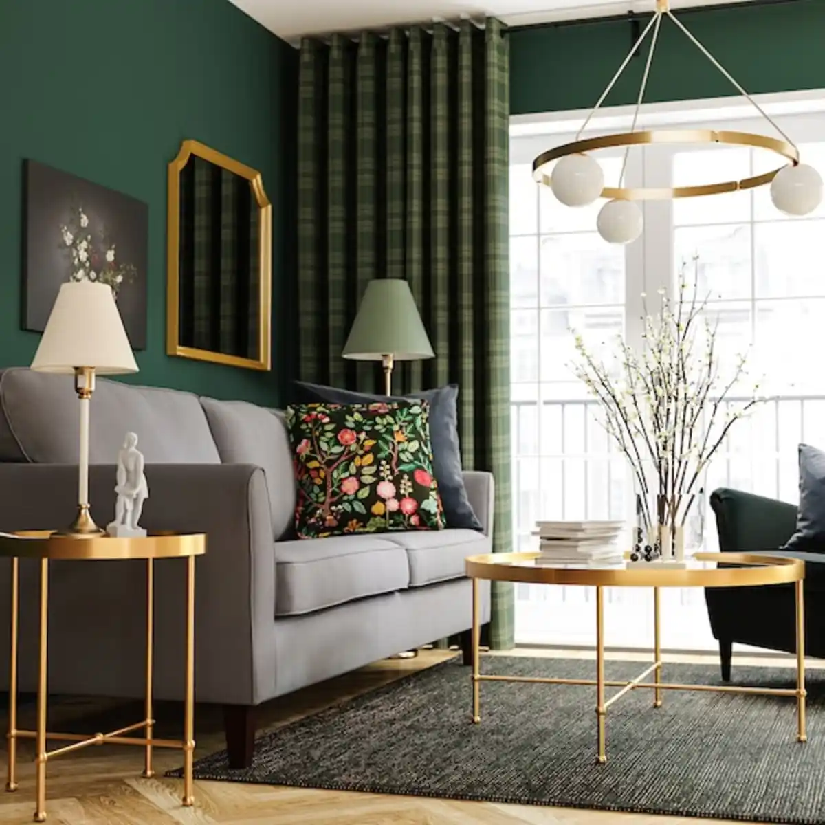 Bild 2 von TORSJÖ Couchtisch, Goldeffekt/Glas 88 cm