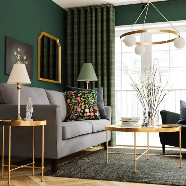 Bild 2 von TORSJÖ Couchtisch, Goldeffekt/Glas 88 cm