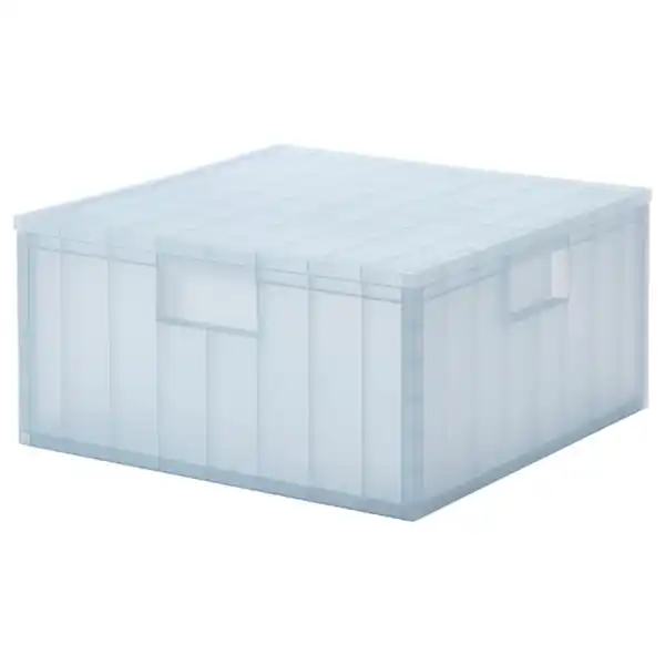 Bild 1 von PANSARTAX Box mit Deckel, transparent graublau 33x33x16.5 cm
