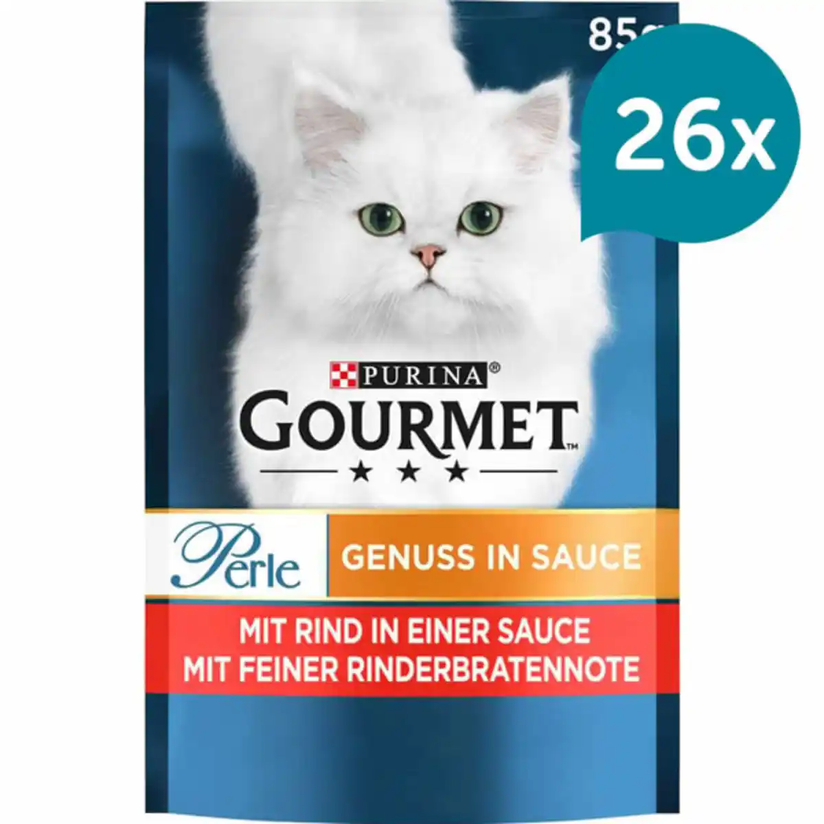 Bild 1 von GOURMET Perle Genuss in Sauce mit Rind 26x85g