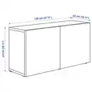Bild 3 von BESTÅ Regal mit Türen, weiß/Lappviken weiß 120x42x64 cm