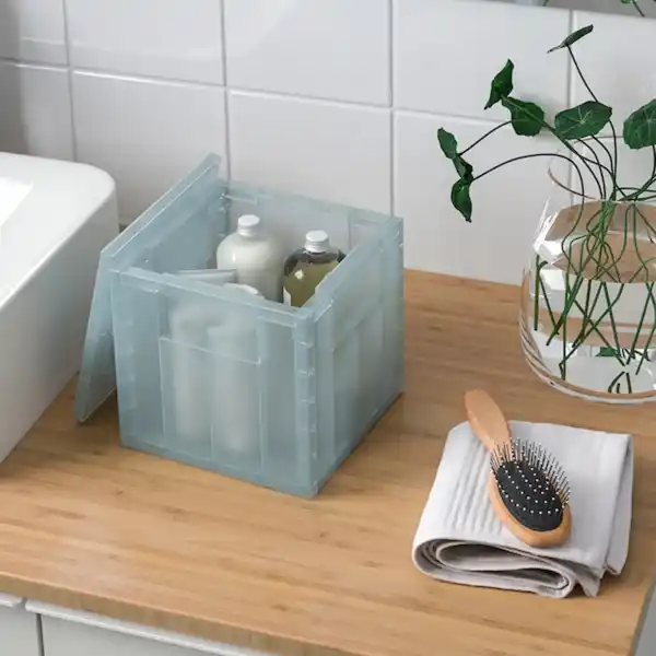 Bild 3 von PANSARTAX Box mit Deckel, transparent graublau 16.5x16.5x16.5 cm