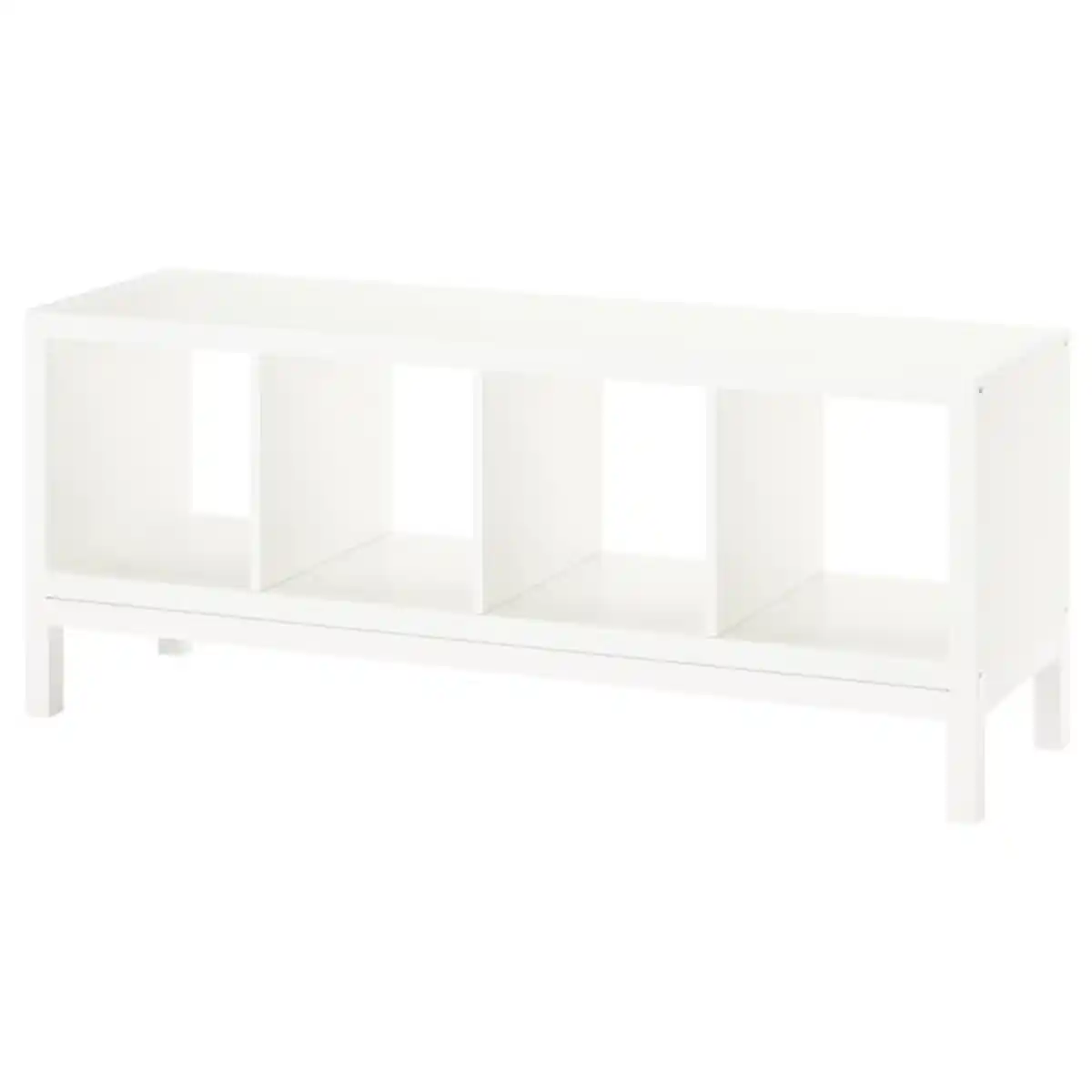 Bild 1 von KALLAX Regal mit Untergestell, weiß/weiß 147x59 cm