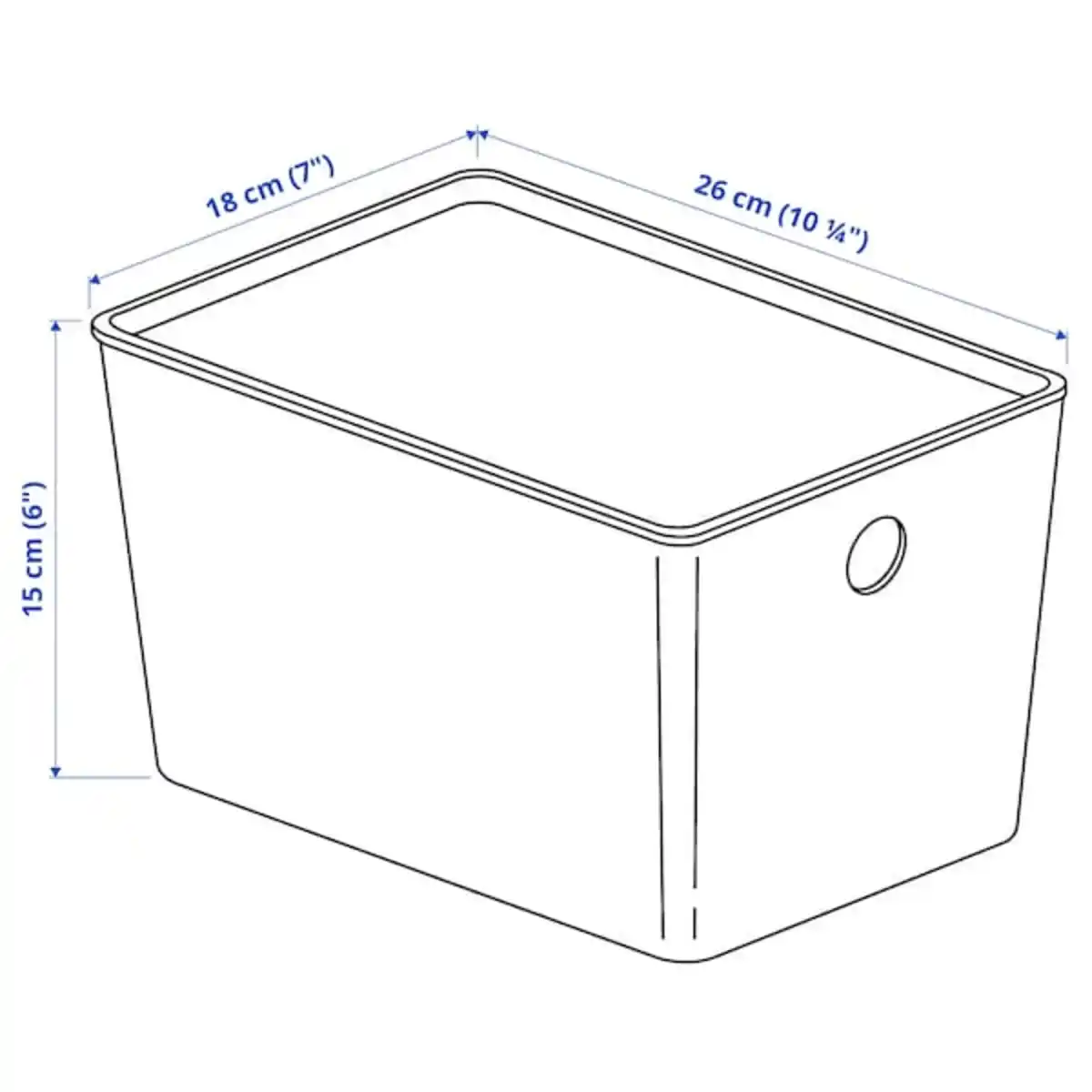 Bild 4 von KUGGIS Box mit Deckel, weiß 18x26x15 cm