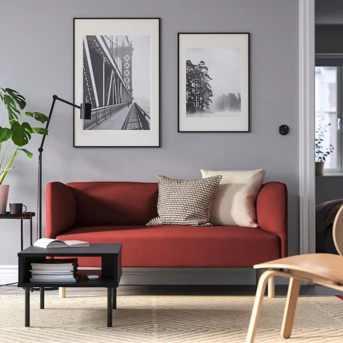 Bild 4 von TUNSTA Beistelltisch, anthrazit 70x50 cm