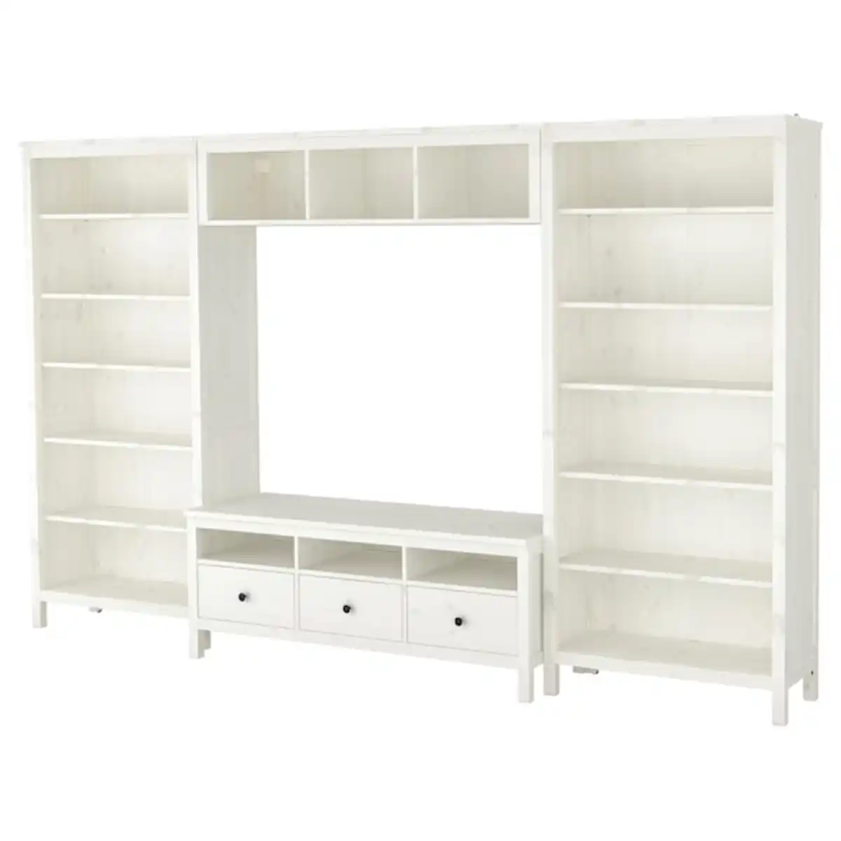 Bild 1 von HEMNES TV-Möbel, Kombination, weiß gebeizt 326x197 cm