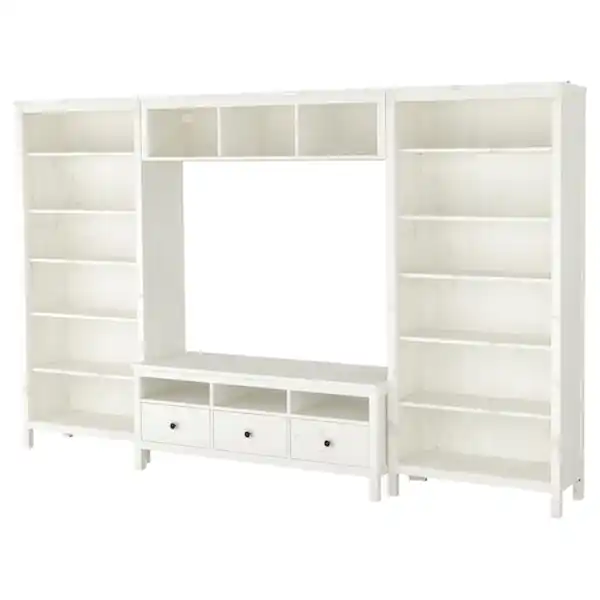 Bild 1 von HEMNES TV-Möbel, Kombination, weiß gebeizt 326x197 cm